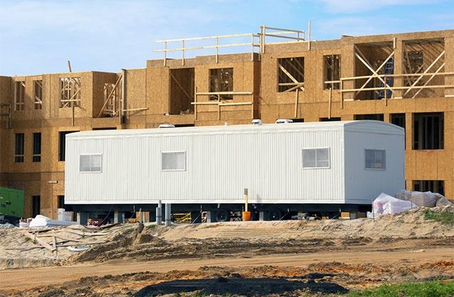 modular office units for rent at a worksite in Blue Point